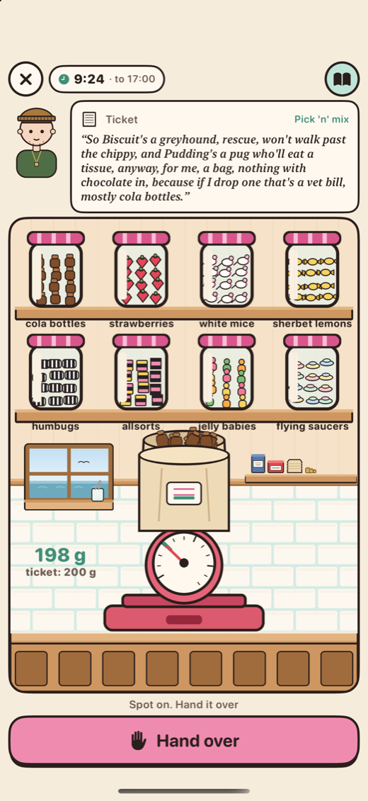 Weighing pick 'n' mix against the needle
